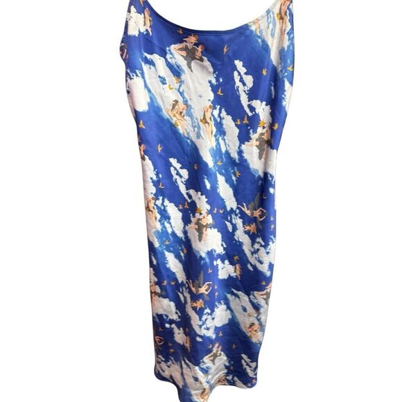 Reformation Freya Silk Dress Angel Cloud Print TAYLOR SWIFT Inspired - L - Picture 6 of 15